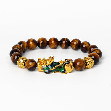 Tiger Eye Mens Thermochromic PI XIU WEALTH Bracelet